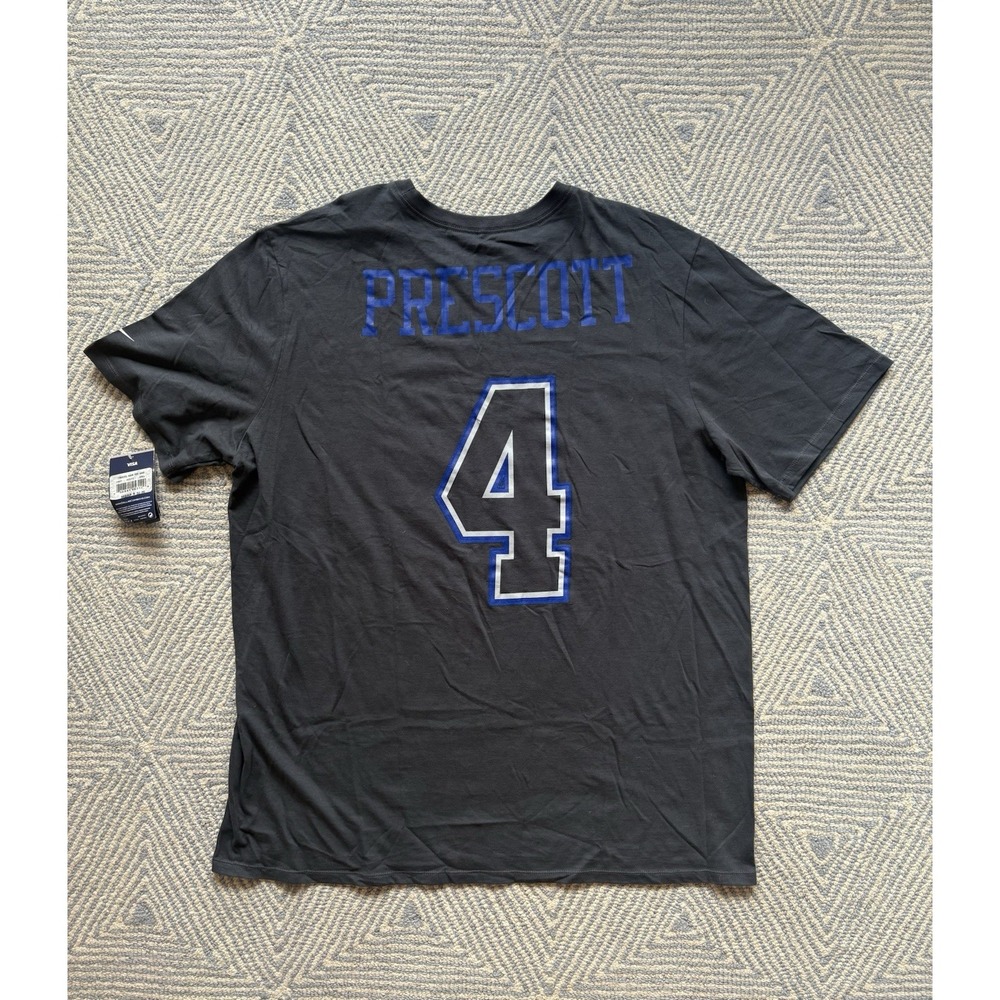 Nike Dak Presecott Dallas Cowboys Jersey T-Shirt - Gray - XXL - NWT